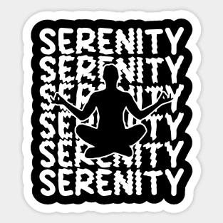 Serenity white Sticker